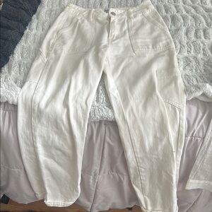 Princess Polly Cream Denim Pants